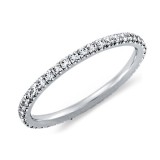 Single Row Pave Diamond Eternity Band